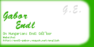 gabor endl business card